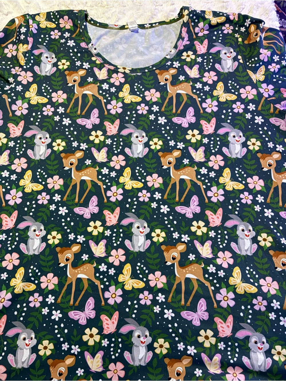 Ambrie Bambi Print Tunic Top – Women’s XL | Disney Inspired | Soft & Stretchy
